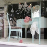 storefront with an old tea table